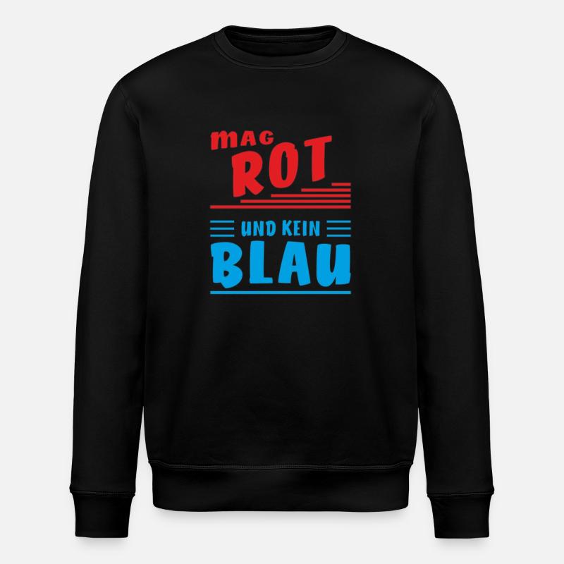 LIKES RED AND NOT BLUE - Stanley/Stella ROLLER Unisex Organic Sweatshirt - black