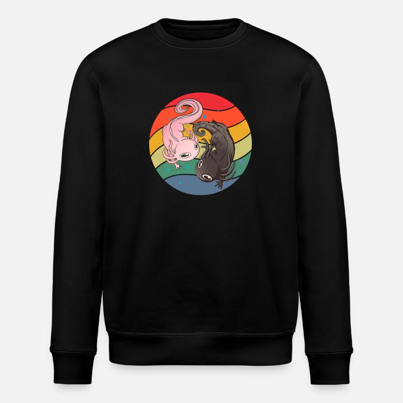 Ying et Yang Axolotl - Sweat bio ROLLER Stanley/Stella Unisexe - noir