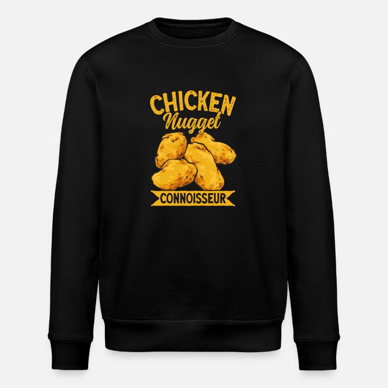 Chicken Nugget Lover Chicken Nuggets - Stanley/Stella ROLLER Unisex Organic Sweatshirt - black