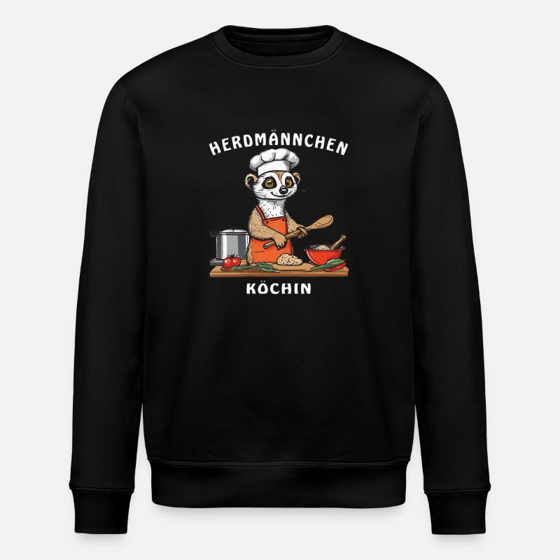 HERDMÄNNCHEN COOK - Stanley/Stella ROLLER Unisex Organic Sweatshirt - black