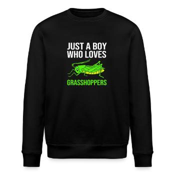 Grasshopper - Stanley/Stella ROLLER Unisex Organic Sweatshirt - black - Front - Nik (191cm)