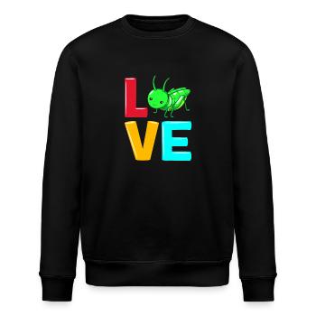 Grasshopper - Stanley/Stella ROLLER Unisex Organic Sweatshirt - black - Front - Nik (191cm)