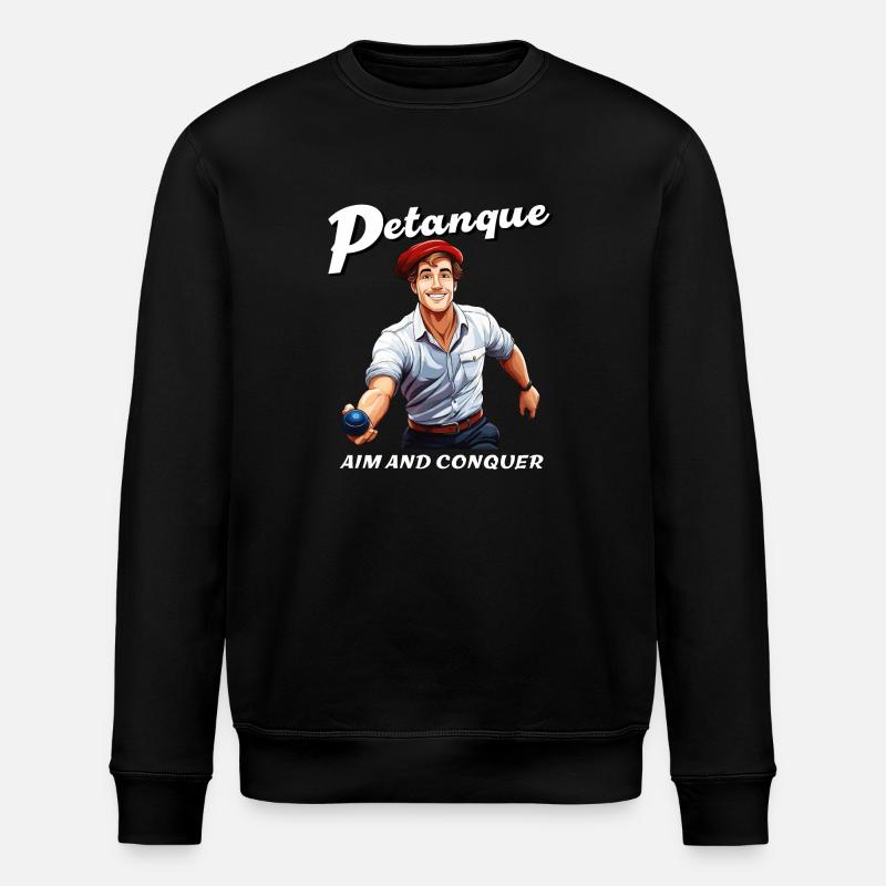 PETANQUE AIM AND CONQUER - Stanley/Stella Unisex Bio-Sweatshirt ROLLER - Schwarz