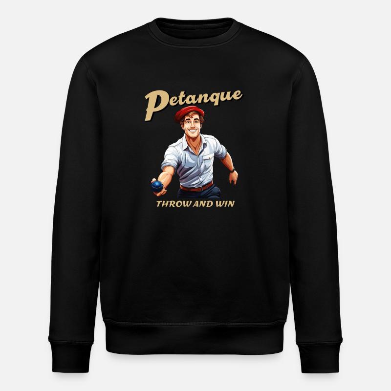 PÉTANQUE LANCER ET GAGNER - Sweat bio ROLLER Stanley/Stella Unisexe - noir