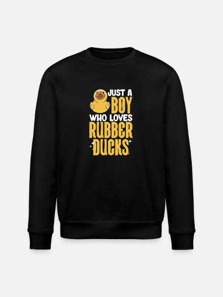 Quietscheentchen Quietscheente Gummiente - Stanley/Stella Unisex Bio-Sweatshirt ROLLER - Schwarz