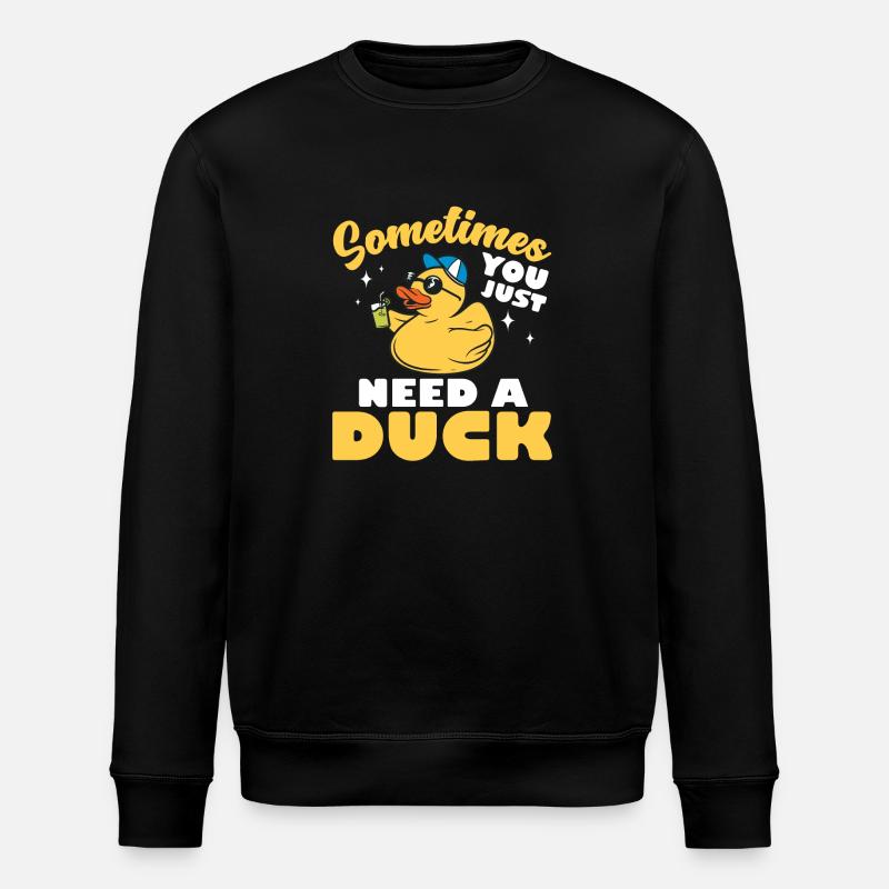 Rubber Duck Rubber Duck - Stanley/Stella ROLLER Unisex Organic Sweatshirt - black