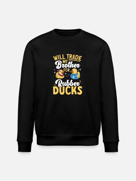Rubber Duck Rubber Duck - Stanley/Stella ROLLER Unisex Organic Sweatshirt - black