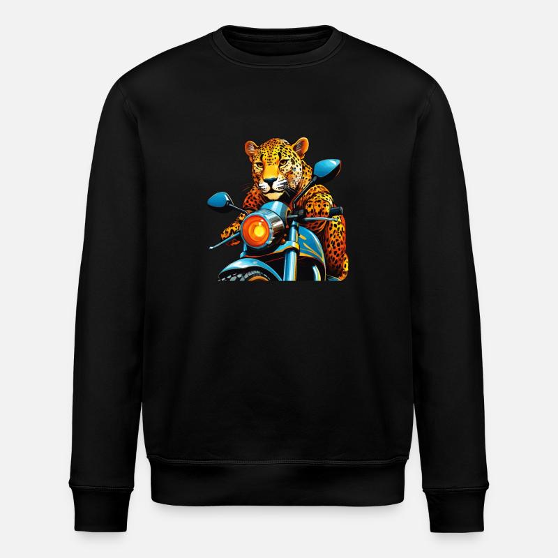 MOTO LEOPARD - Sweat bio ROLLER Stanley/Stella Unisexe - noir