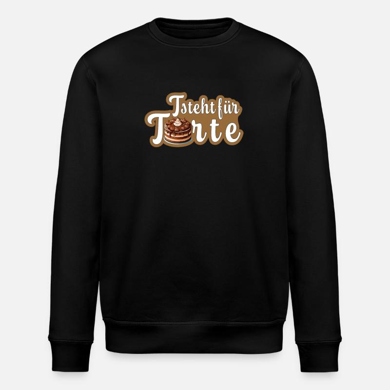 T is for cake - Stanley/Stella ROLLER Unisex Organic Sweatshirt - black