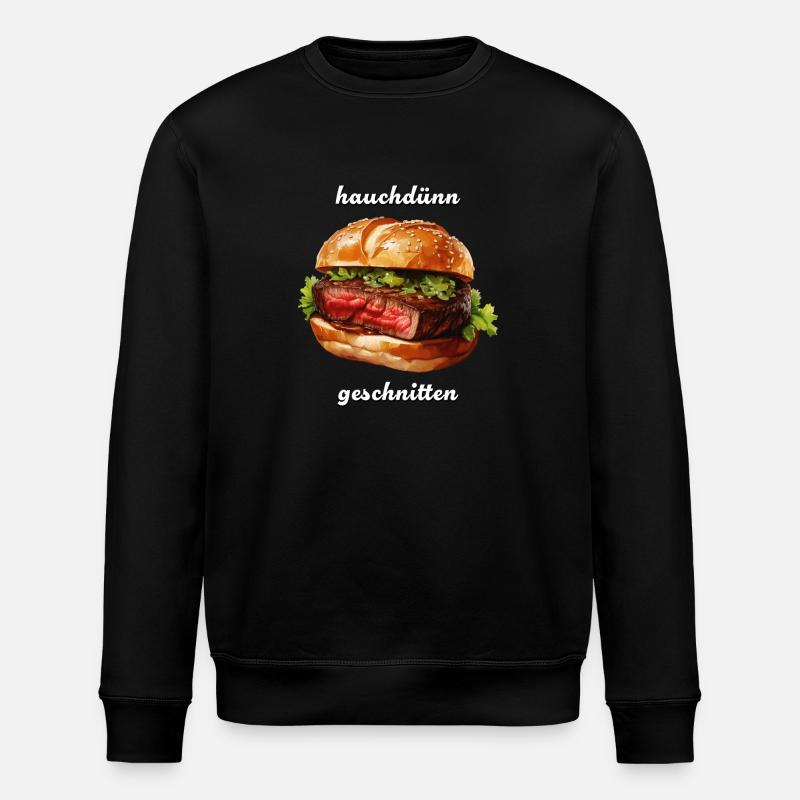 STEAK très fin, tranché - Sweat bio ROLLER Stanley/Stella Unisexe - noir
