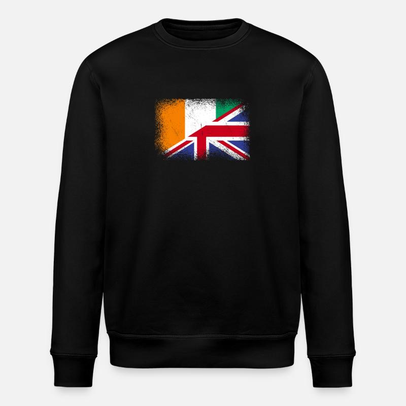 Côte d'Ivoire Great Britain - Stanley/Stella ROLLER Unisex Organic Sweatshirt - black