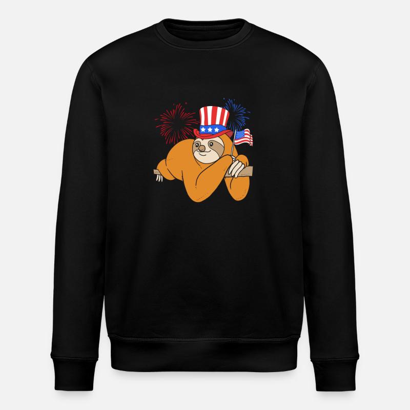 Faultier - Stanley/Stella Unisex Bio-Sweatshirt ROLLER - Schwarz