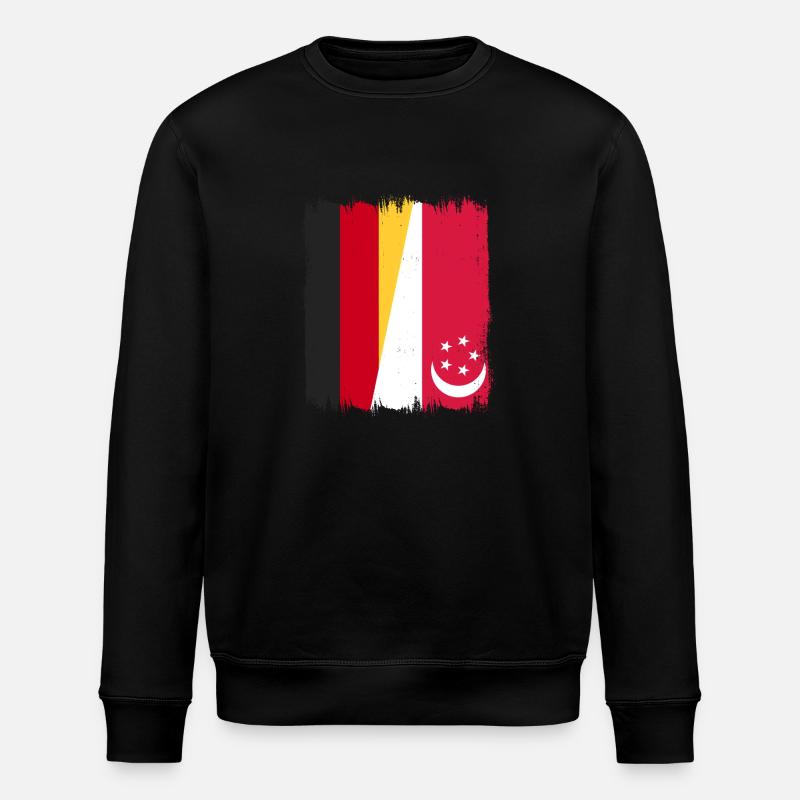 Singapore Germany - Stanley/Stella ROLLER Unisex Organic Sweatshirt - black