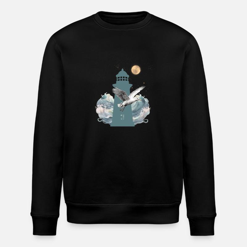 phare maritime phares mouette - Sweat bio ROLLER Stanley/Stella Unisexe - noir