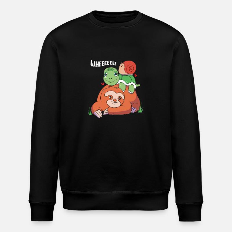 Faultier - Stanley/Stella Unisex Bio-Sweatshirt ROLLER - Schwarz