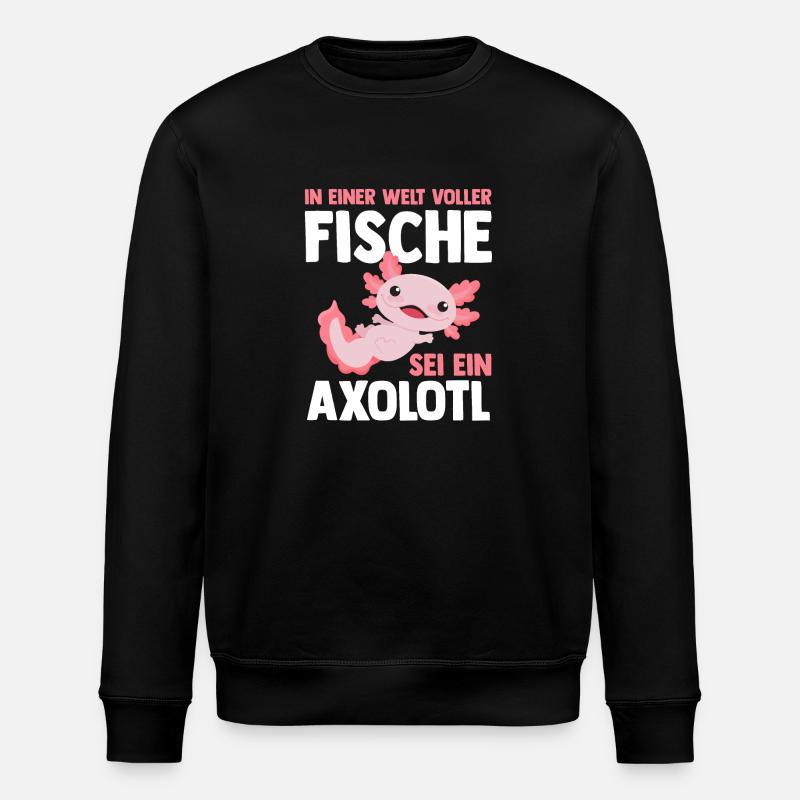 Axolotl - Stanley/Stella ROLLER Unisex Organic Sweatshirt - black