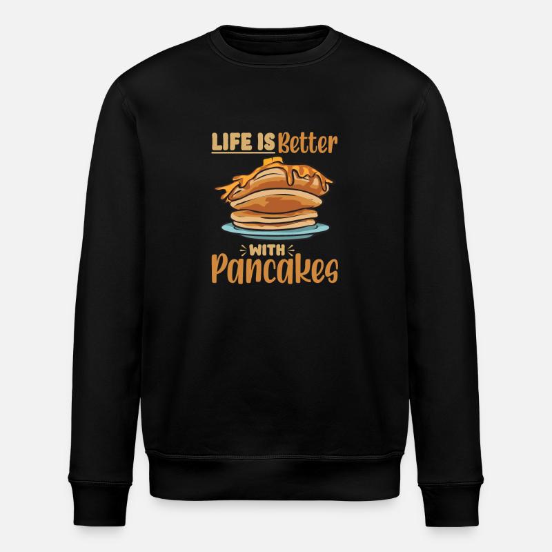Pancake Breakfast Pancakes - Stanley/Stella ROLLER Unisex Organic Sweatshirt - black