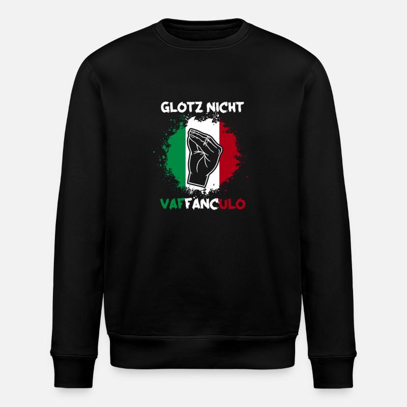 Italy Italian Vaffanculo - Stanley/Stella ROLLER Unisex Organic Sweatshirt - black