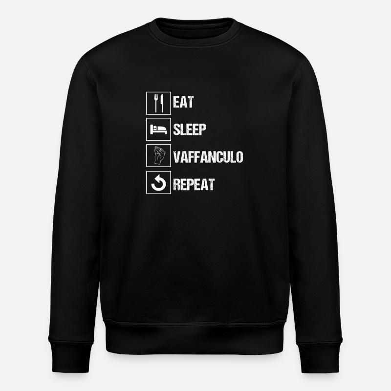 Italy Italian Vaffanculo - Stanley/Stella ROLLER Unisex Organic Sweatshirt - black