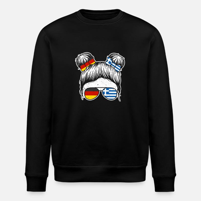 Greeks Germany Greece - Stanley/Stella ROLLER Unisex Organic Sweatshirt - black