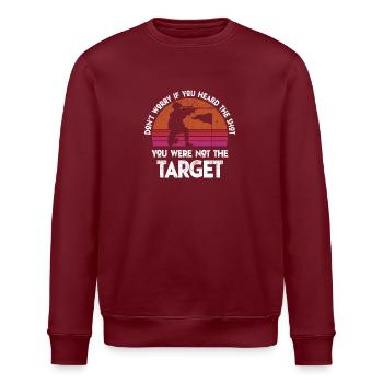 Hörte den Schuss, nie den Ziel-Scharfschützen - Stanley/Stella Unisex Bio-Sweatshirt ROLLER - Burgunderrot - Vorne - Nik (191cm)