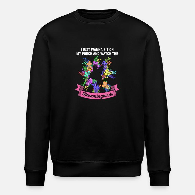 Hummingbird - Stanley/Stella ROLLER Unisex Organic Sweatshirt - black