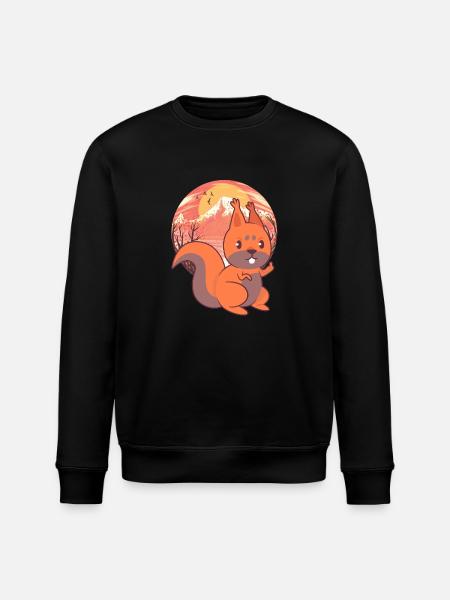 squirrel children child - Stanley/Stella ROLLER Unisex Organic Sweatshirt - black
