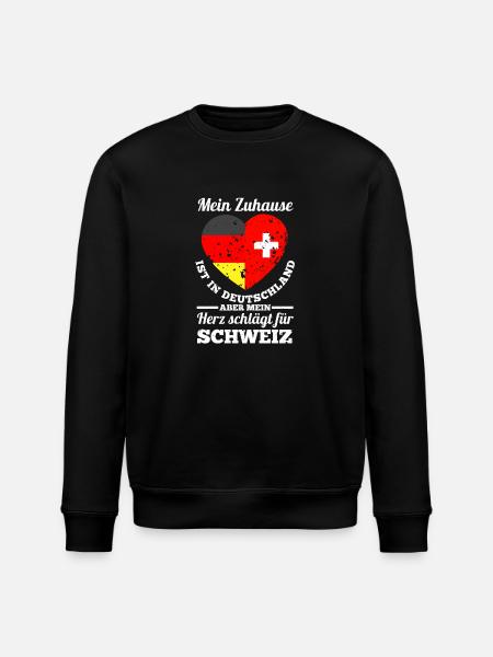 Swiss Germany Switzerland - Stanley/Stella ROLLER Unisex Organic Sweatshirt - black