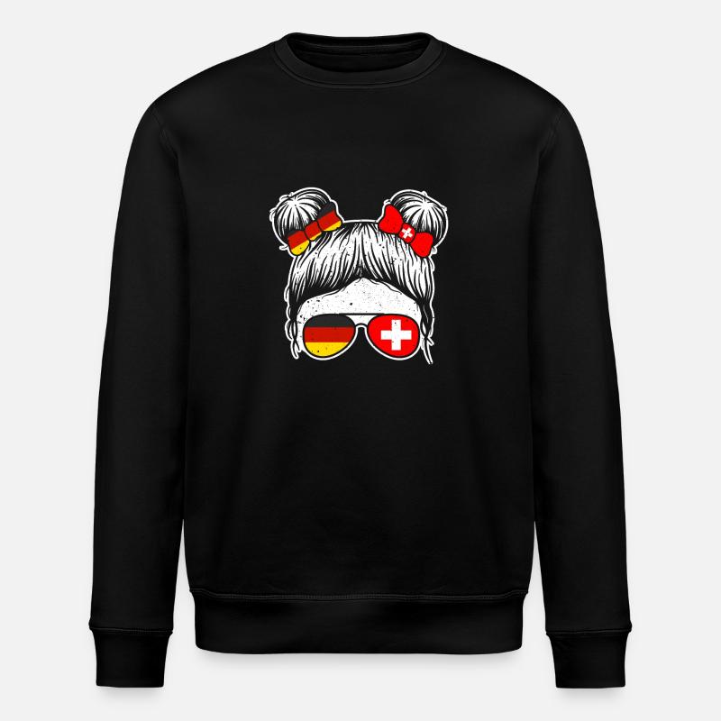 Suisse Allemagne Suisse - Sweat bio ROLLER Stanley/Stella Unisexe - noir