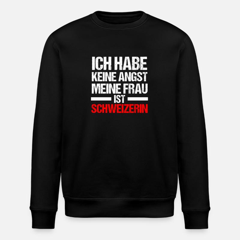 Schweizer Schweiz - Stanley/Stella Unisex Bio-Sweatshirt ROLLER - Schwarz