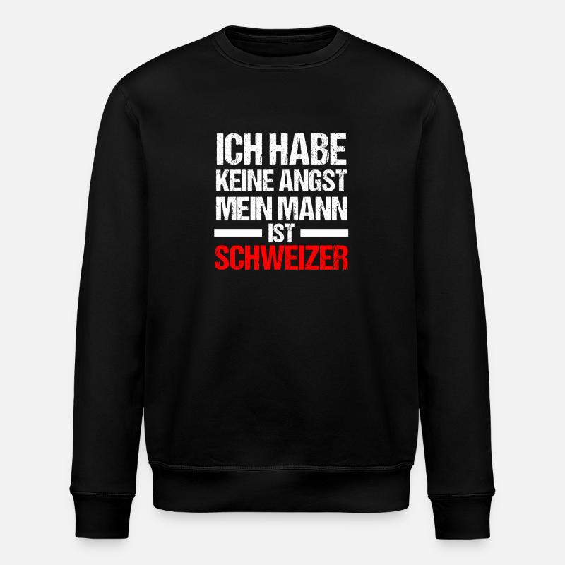 Schweizer Schweiz - Stanley/Stella Unisex Bio-Sweatshirt ROLLER - Schwarz