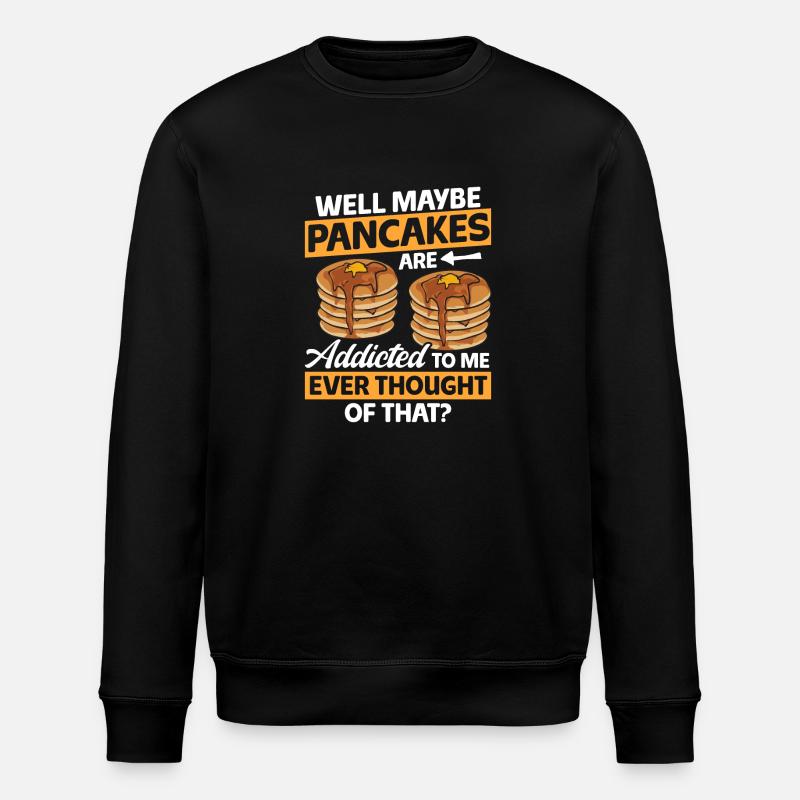 Pancake Breakfast Pancakes - Stanley/Stella ROLLER Unisex Organic Sweatshirt - black