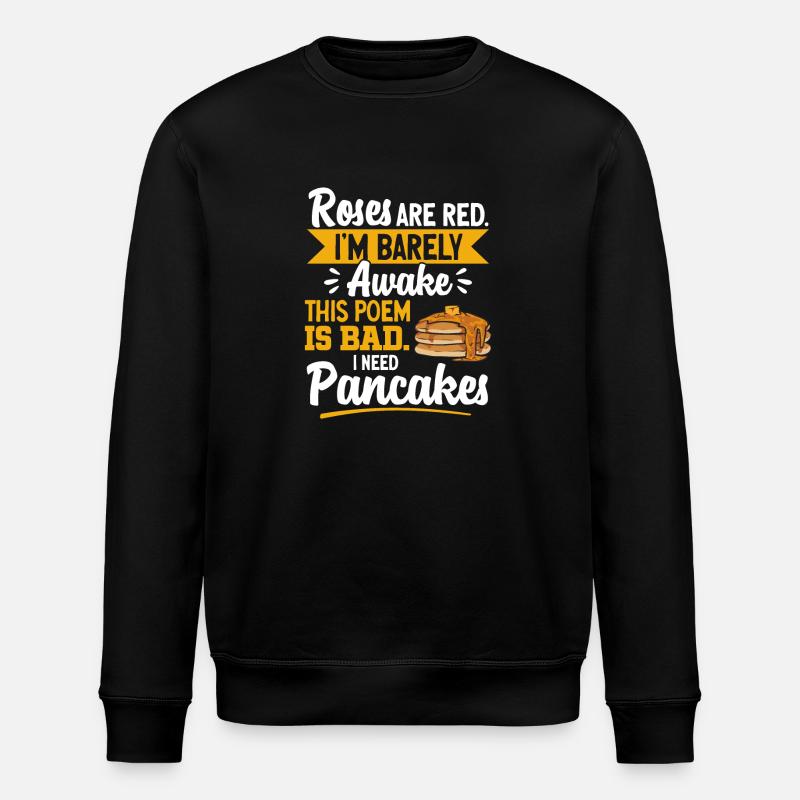 Pancake Breakfast Pancakes - Stanley/Stella ROLLER Unisex Organic Sweatshirt - black