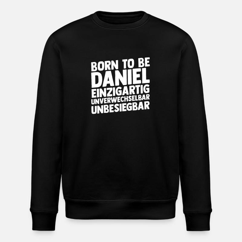 First name Daniel - Stanley/Stella ROLLER Unisex Organic Sweatshirt - black