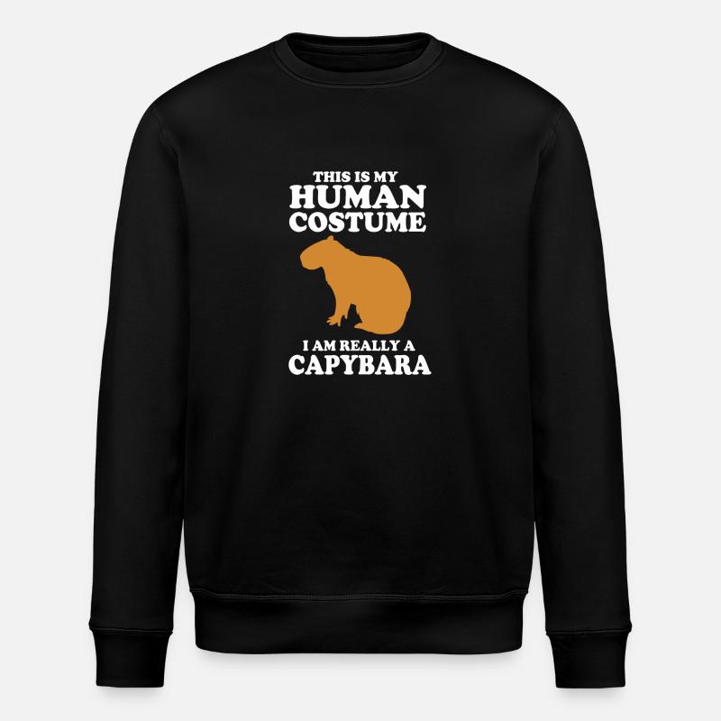 Capybara Costume - Stanley/Stella ROLLER Unisex Organic Sweatshirt - black
