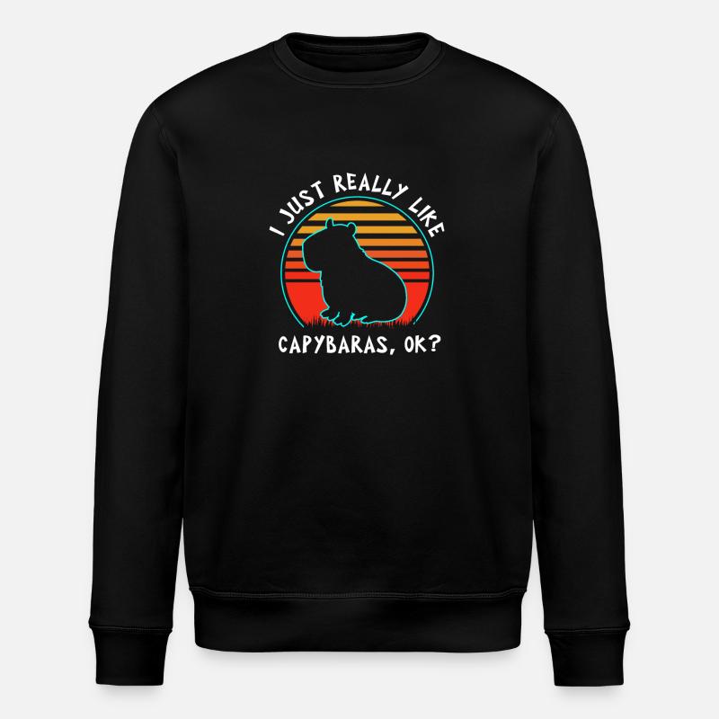 Capybara - Stanley/Stella ROLLER Unisex Organic Sweatshirt - black