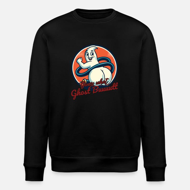 Halloween Costume Spooky Party Ghosts - Stanley/Stella ROLLER Unisex Organic Sweatshirt - black