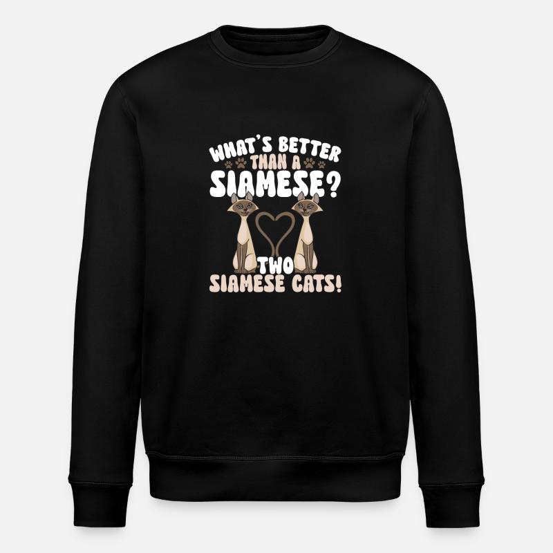 Siamese Cat Siamese Cat - Stanley/Stella ROLLER Unisex Organic Sweatshirt - black