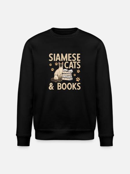Siamese Cat Siamese Cat - Stanley/Stella ROLLER Unisex Organic Sweatshirt - black