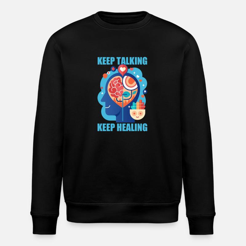 Depression Help - Mental Breakdown - Stanley/Stella ROLLER Unisex Organic Sweatshirt - black