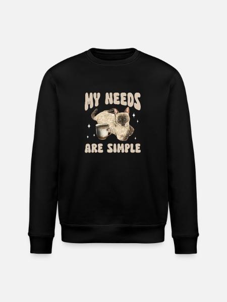 Siamese Cat Siamese Cat - Stanley/Stella ROLLER Unisex Organic Sweatshirt - black
