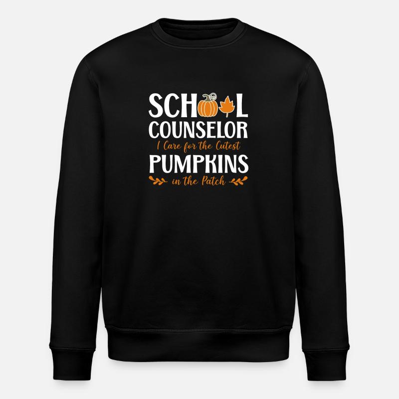 School Counselor Pumpkin Fall - Stanley/Stella Unisex Bio-Sweatshirt ROLLER - Schwarz