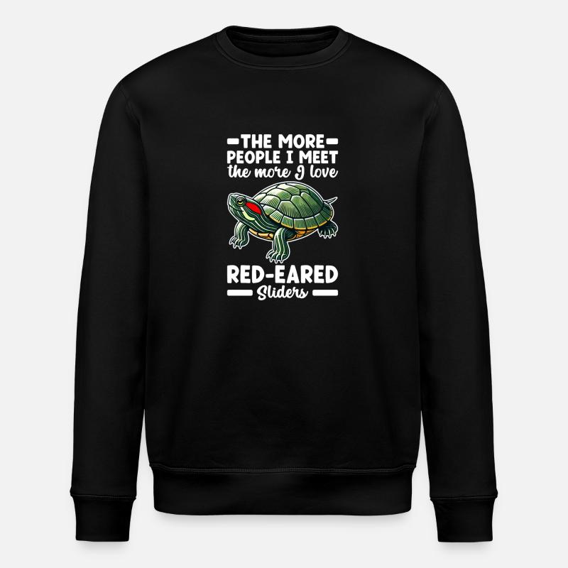 Turtle Red-eared Turtle - Stanley/Stella ROLLER Unisex Organic Sweatshirt - black