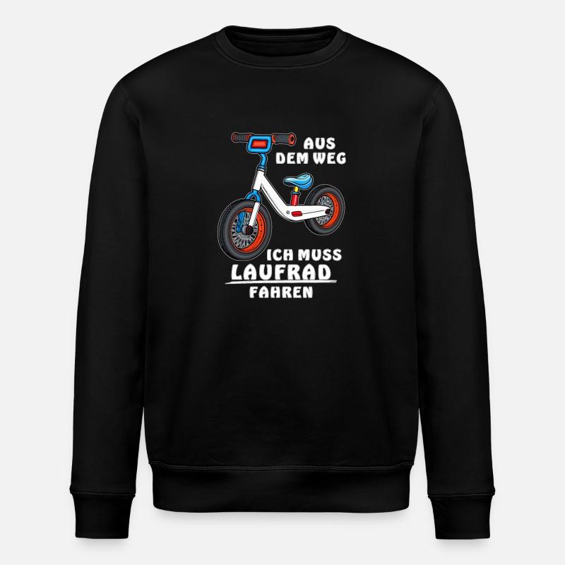 MUSS LAUFRAD FAHREN - Stanley/Stella Unisex Bio-Sweatshirt ROLLER - Schwarz