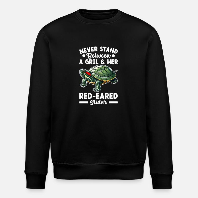 Turtle Red-eared Turtle - Stanley/Stella ROLLER Unisex Organic Sweatshirt - black