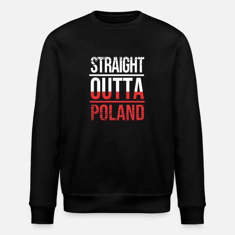 Pologne Polonais - Sweat bio ROLLER Stanley/Stella Unisexe - noir