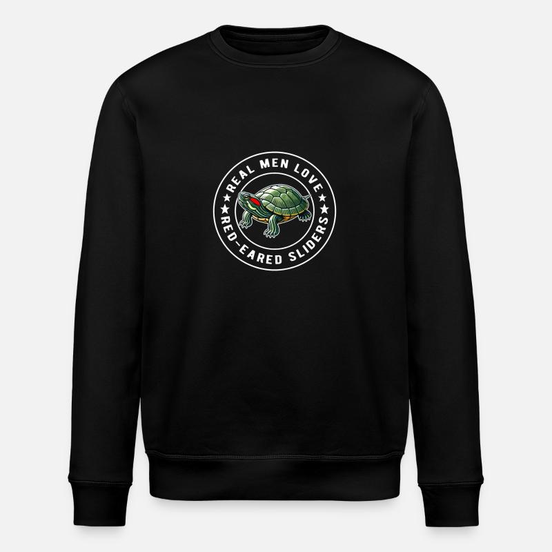 Turtle Red-eared Turtle - Stanley/Stella ROLLER Unisex Organic Sweatshirt - black