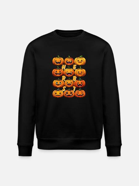 AUTUMN PUMPKIN - Stanley/Stella ROLLER Unisex Organic Sweatshirt - black