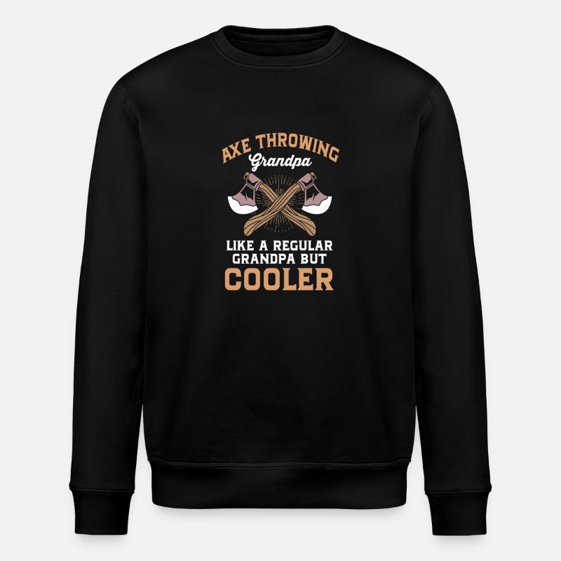 Axe Throwing - Stanley/Stella ROLLER Unisex Organic Sweatshirt - black