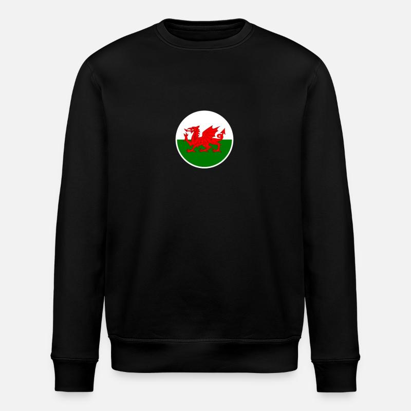 Wales Welsh flag Welsh - Stanley/Stella ROLLER Unisex Organic Sweatshirt - black